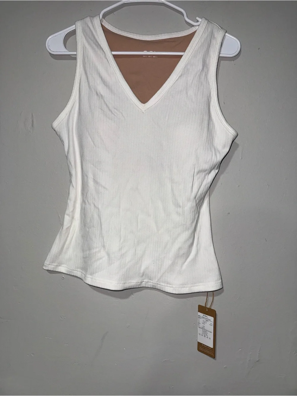 OGL Ribbed V‑Neck Tops in Lavender, White & Blue All Nwt - Picture 2 of 8